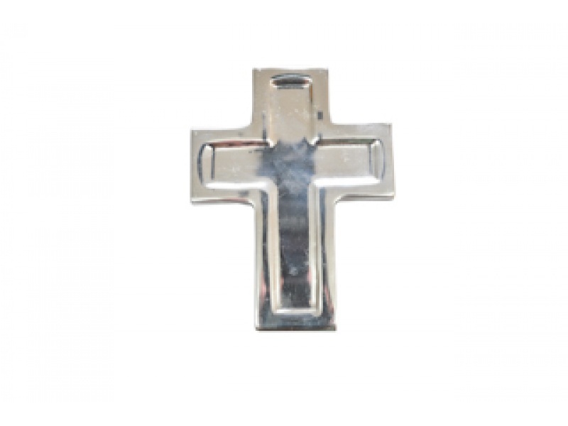 CRUZ ROMA LISA CHICA CRUCES EN PEWTER